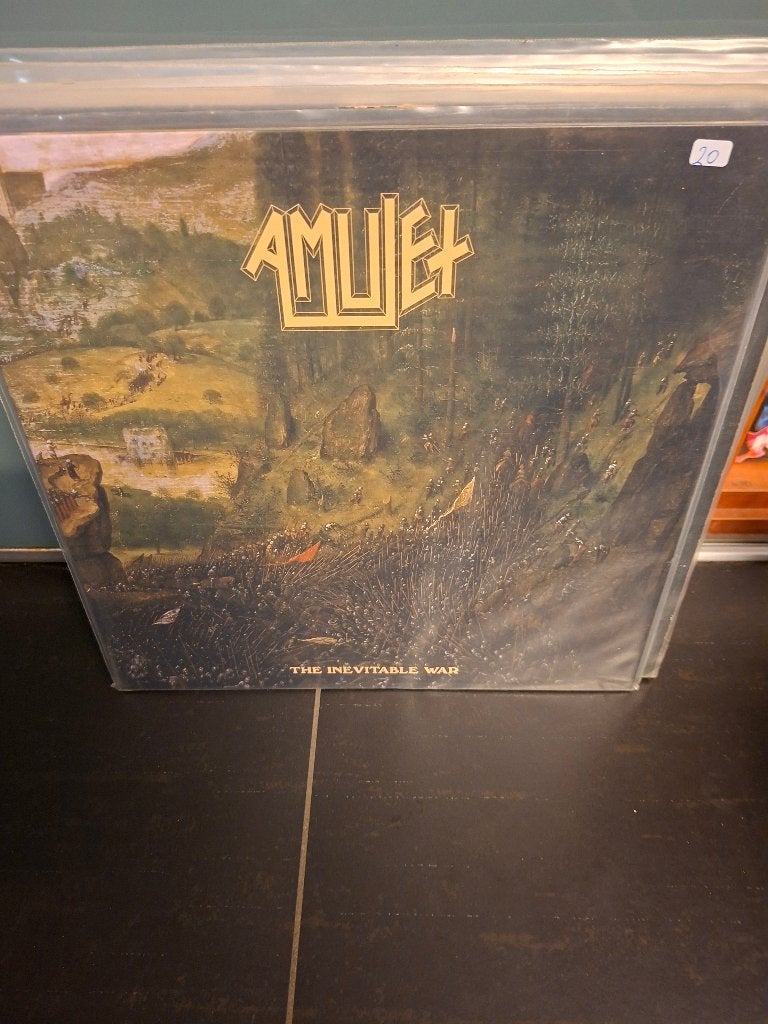 lp - amulet - the inevitable war - green vinyl - bak 5, LP, Heavy metal, Ophalen of Verzenden, Zo goed als nieuw