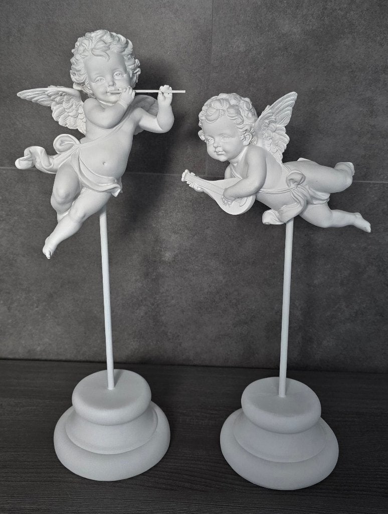 Kerstdecoratie : set van 2 engelen op voet, Diversen, Ophalen of Verzenden, Nieuw