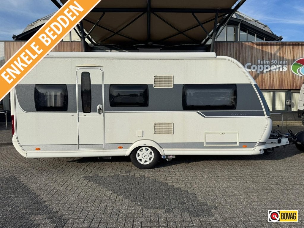 Hobby Excellent 495 UL 2014 MOVER + LUIFEL!, Caravans en Kamperen, 2 aparte bedden, Rondzit, Hobby, Schokbreker