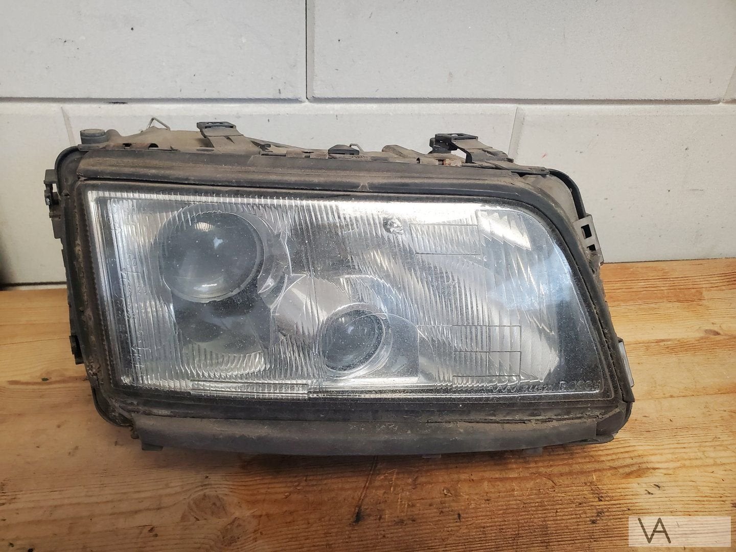 Audi A8 1994 - 1998 koplamp rechts pitje in glas ORIGINEEL, -, Audi, Utilisé, -