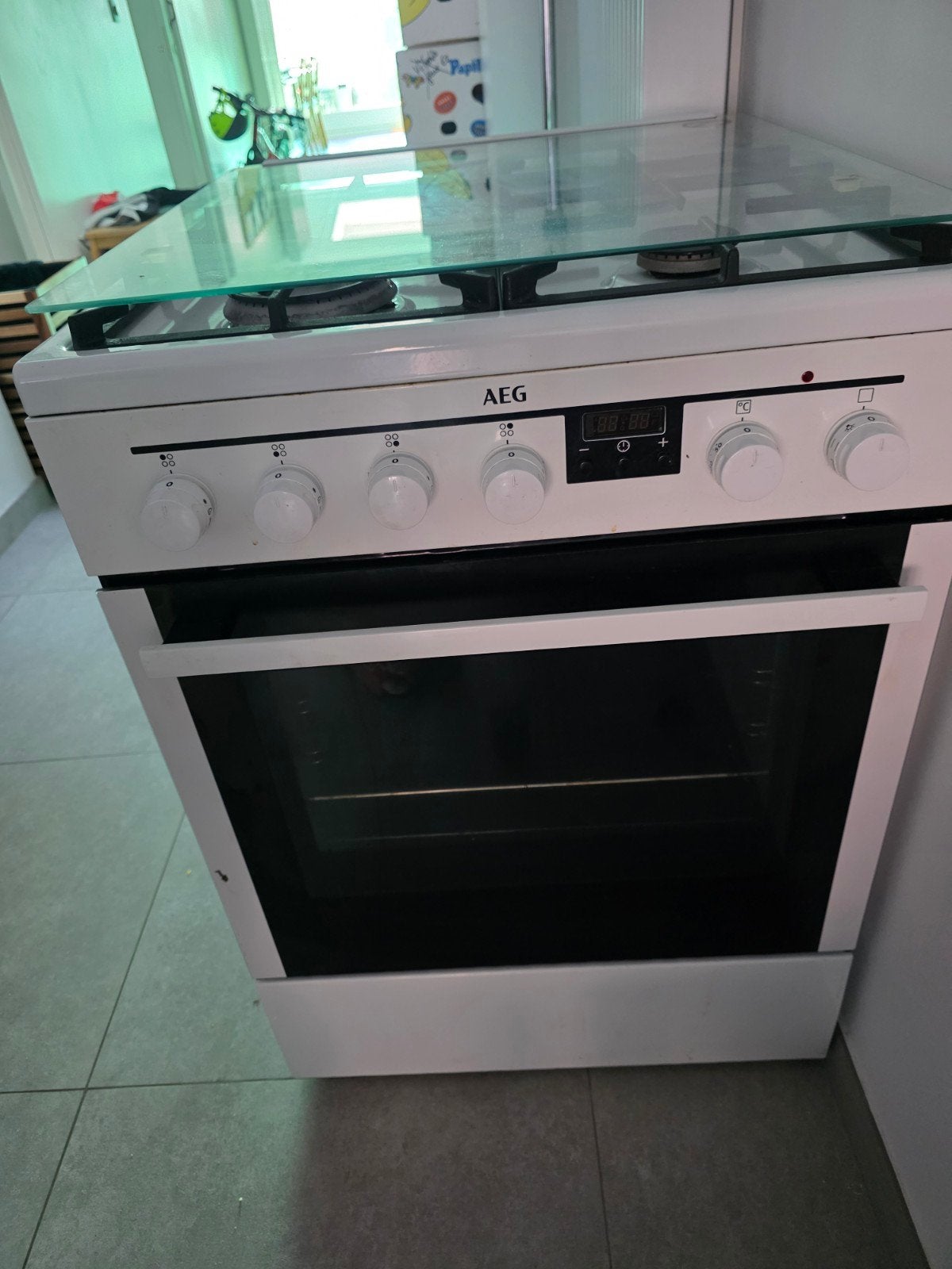 Cuisinière AEG, Electroménager, Cuisinières, Enlèvement, Comme neuf, Gaz, 4 zones de cuisson