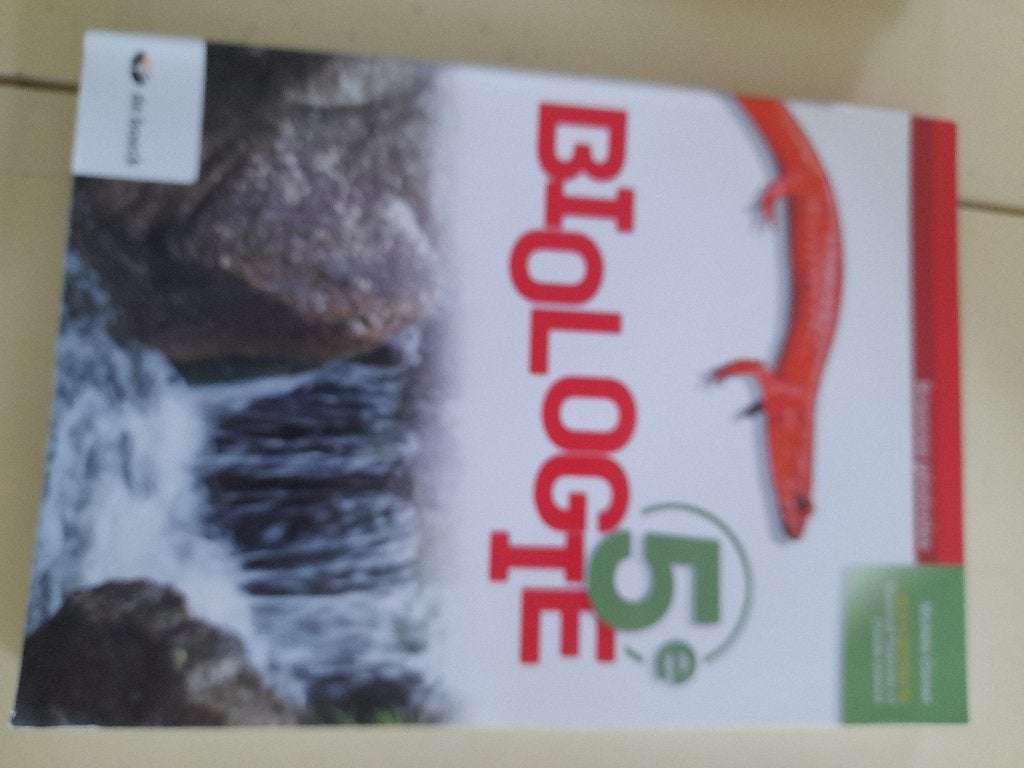 Livre biologie 5eme, Livres, Biologie, Enlèvement, Utilisé, Secondaire