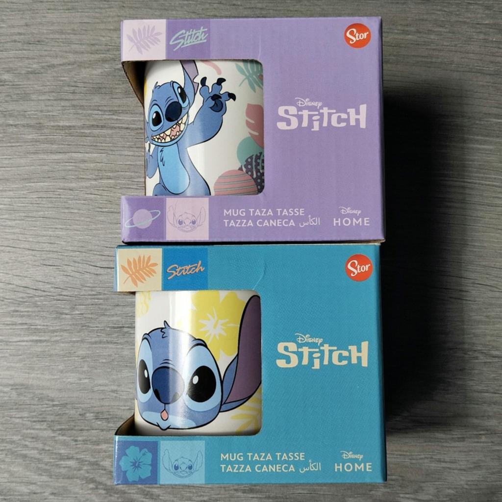Stitch: set van 2 keramische mokken van 325 ml, Verzamelen, Disney, Nieuw, Verzenden