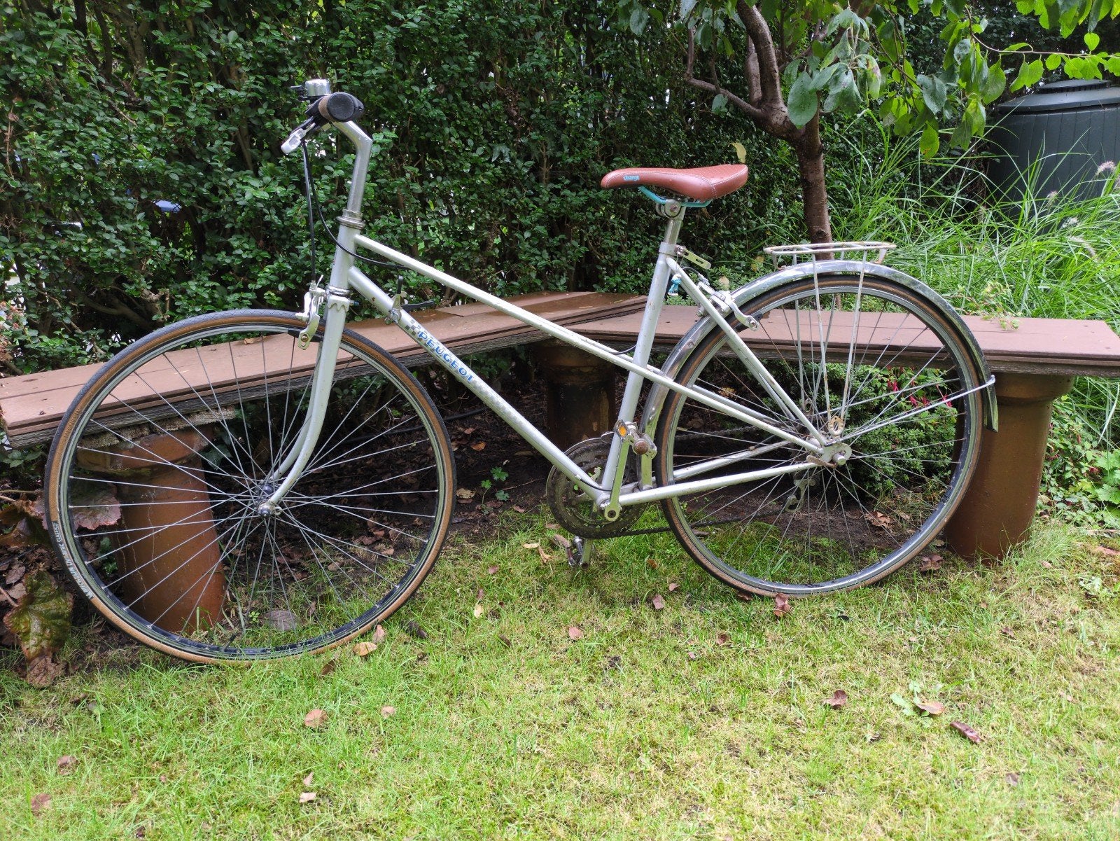 Vintage damesfiets Peugeot goede staat, Autres marques, Vitesses, Frein sur jante, Enlèvement