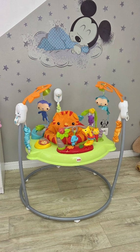 Jumperoo Jungle Balancelle d'activités avec sons et lumières, Ophalen, Gebruikt