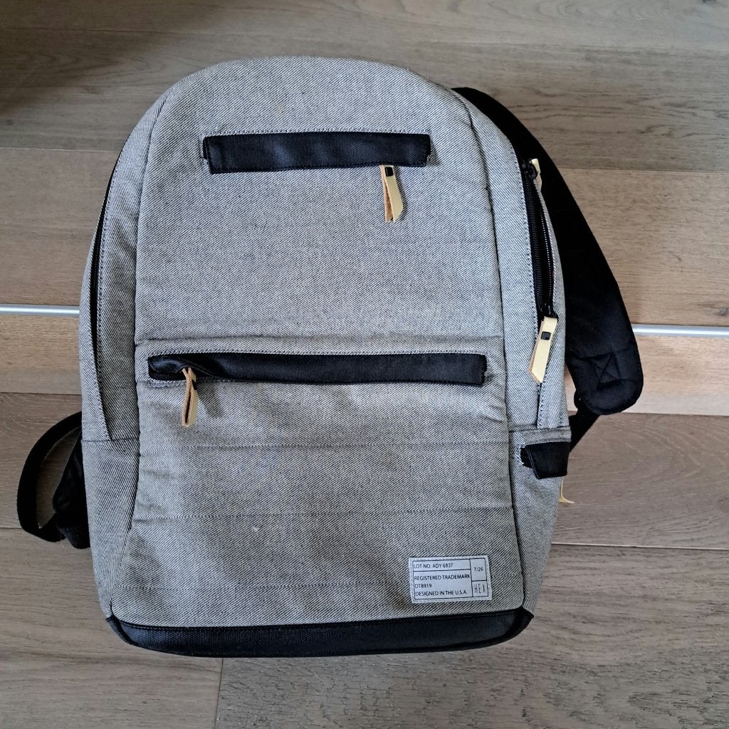 Rugzak laptopzak HEX canvas grijs, Enlèvement ou Envoi, Comme neuf, 25 à 40 cm, 45 à 60 cm