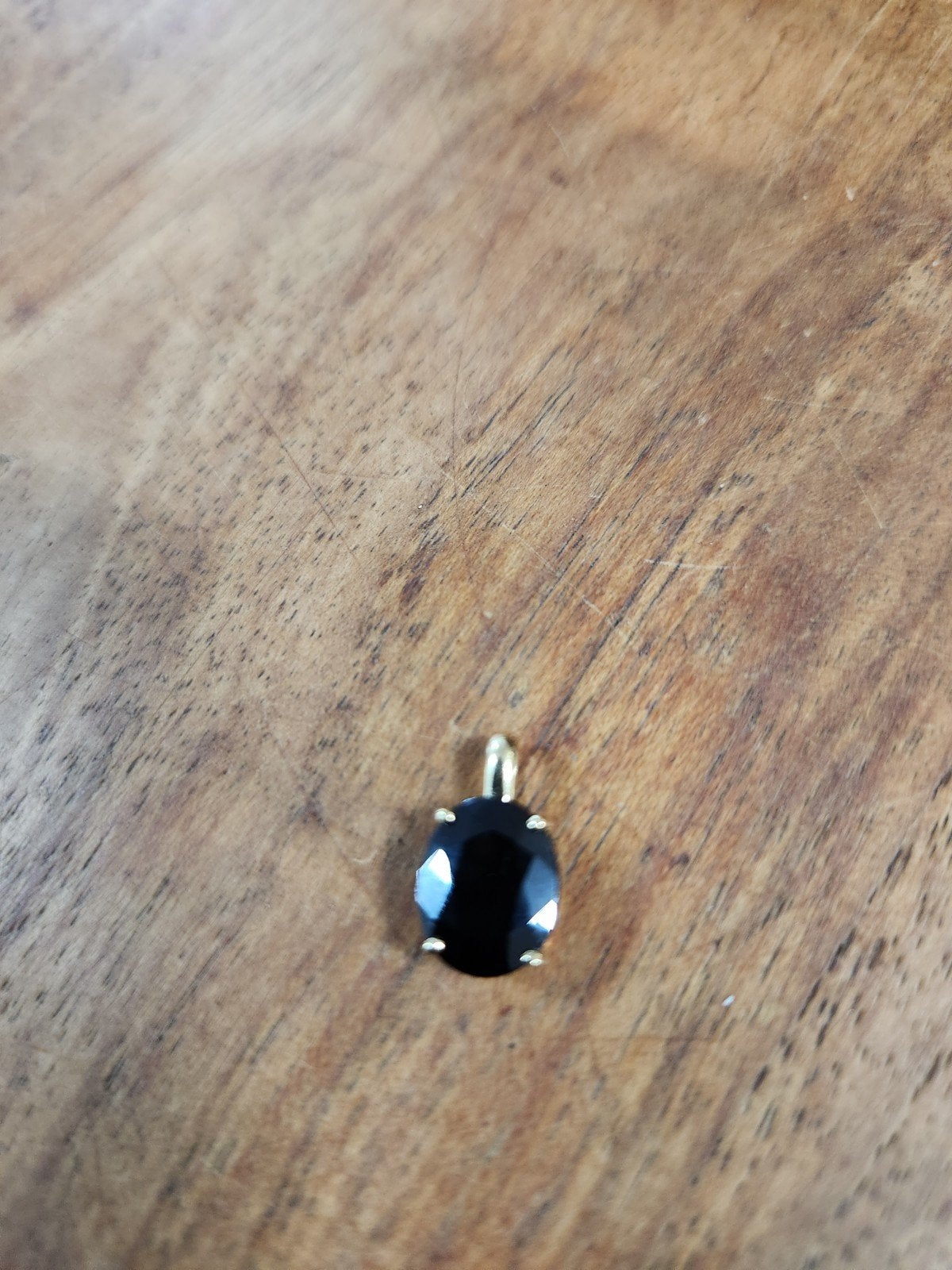 pendentif or 18 kt et tourmaline bleu foncé taillsuperbe, Bijoux, Sacs & Beauté, Enlèvement ou Envoi, Bleu, Or