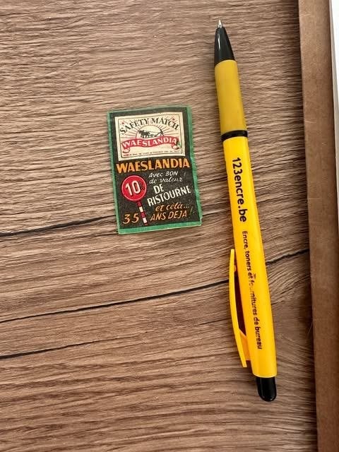 label Waeslandia safety match ristourne, Boîtes ou marques d'allumettes, Enlèvement ou Envoi, Info@wiie.ld, Waeslandia