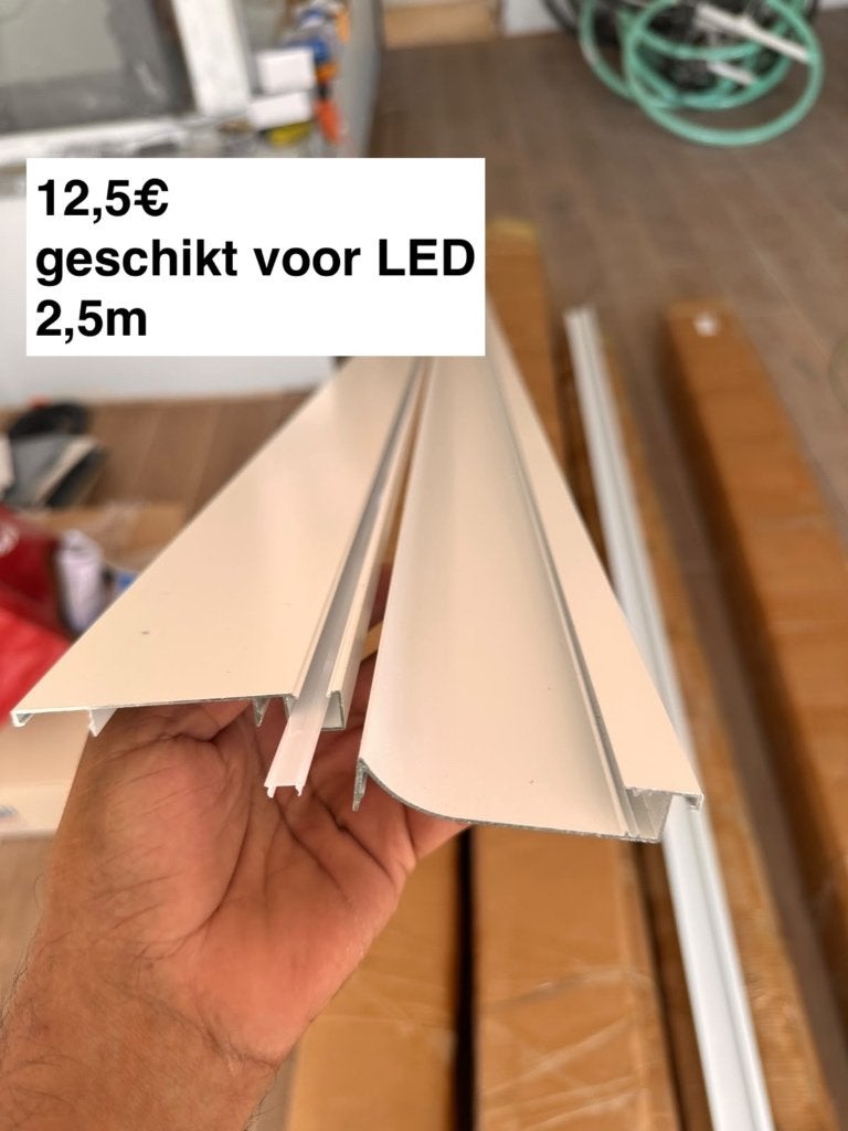 12,5€ NOUVEAUX profilés de finition en aluminium blancs, Bricolage & Construction, Enlèvement ou Envoi, Neuf, Aluminium