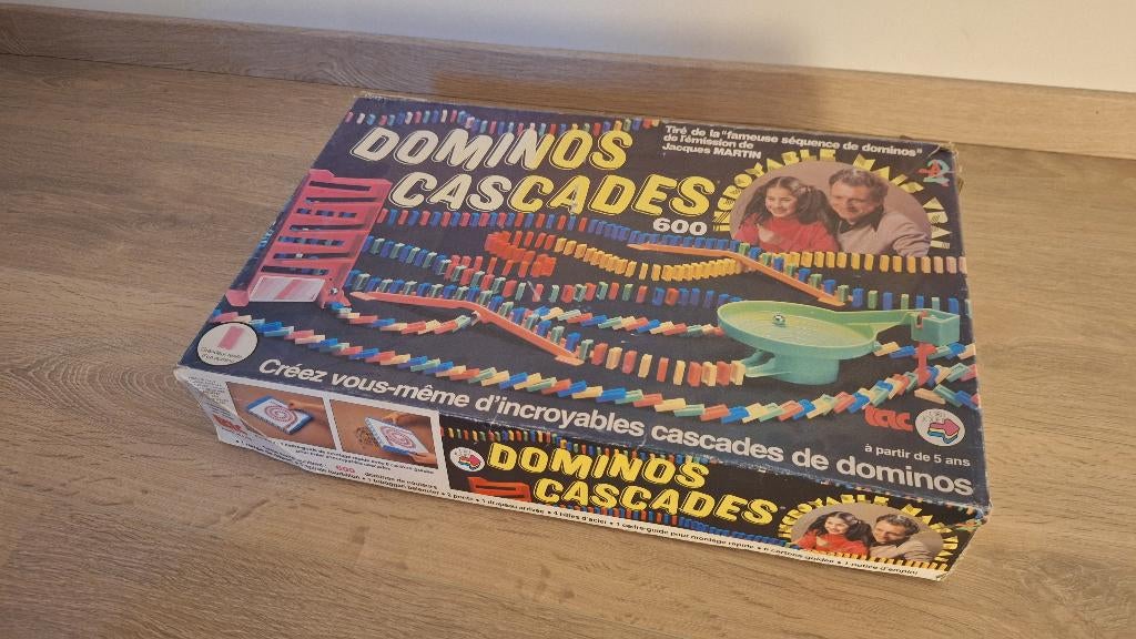 Vintage Dominos Cascades 600 Kettingdomino TAC Orli Jouet, Ophalen, Gebruikt