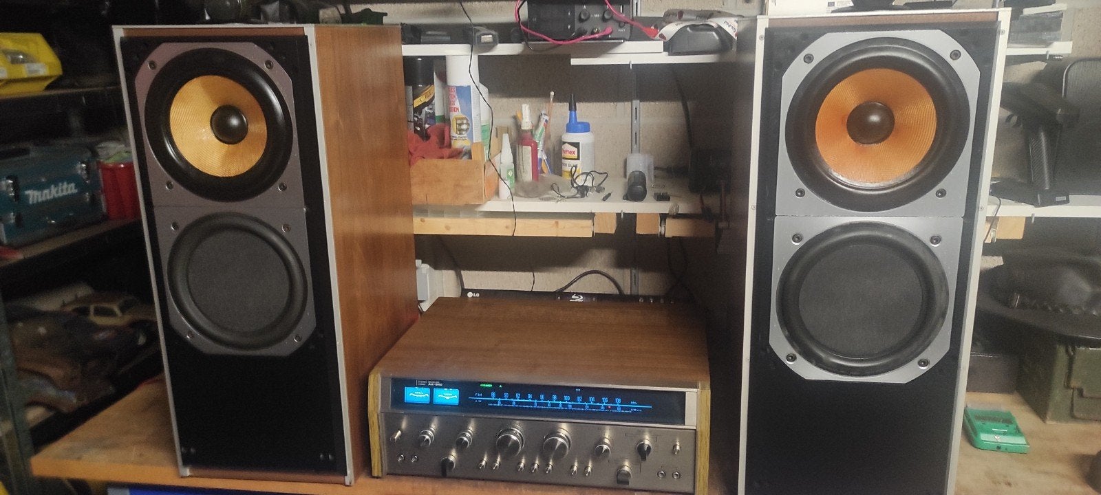 ampli tuner Akai AA 940 + B&W DM7, TV, Hi-fi & Vidéo, Enlèvement, Akai