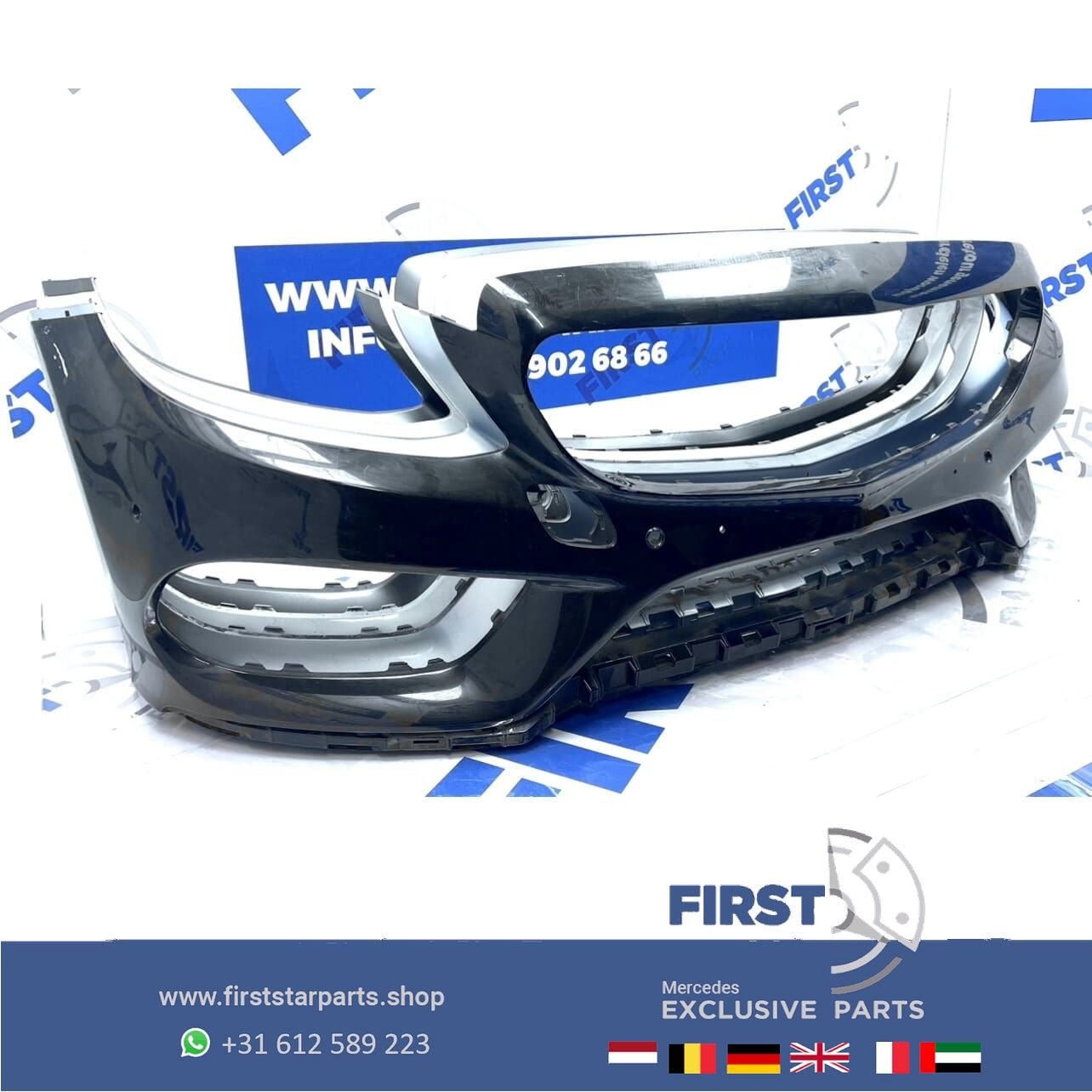 W205 BUMPER AMG VOORBUMPER 2014-2017 A2058850925 Mercedes C, Auto-onderdelen, Gebruikt, -, Voor, Ophalen of Verzenden
