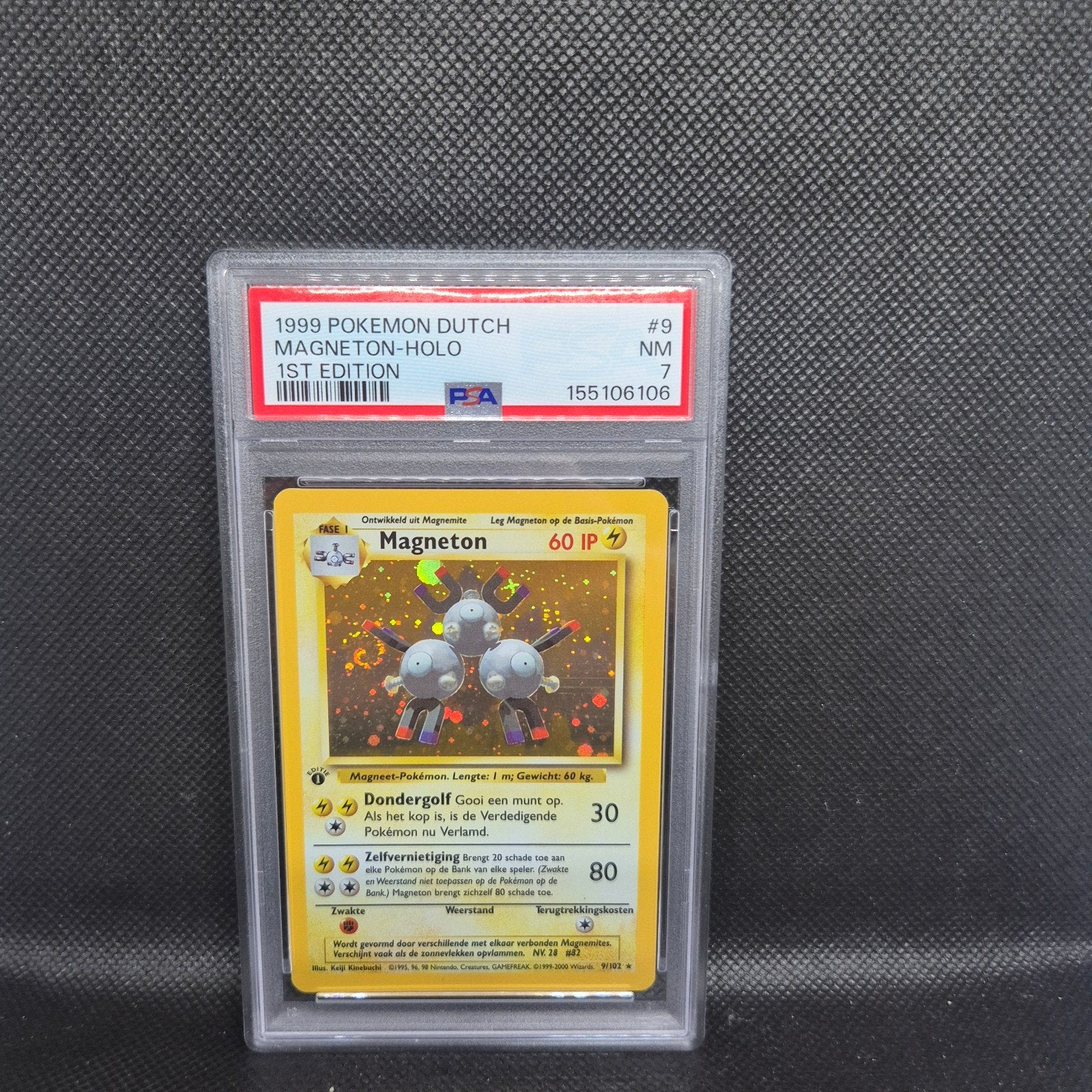 Magneton Holo 1st Edition NL PSA 7, Enlèvement ou Envoi