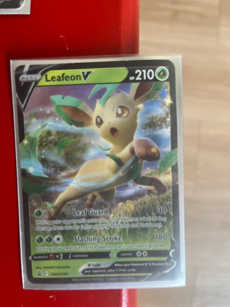 Zedzame leafeon V, Enlèvement ou Envoi, Utilisé, Cartes en vrac, Foil