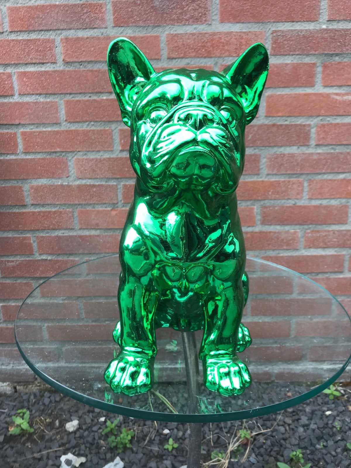 Groene Bulldog beeld, Ophalen, Gebruikt, Dier