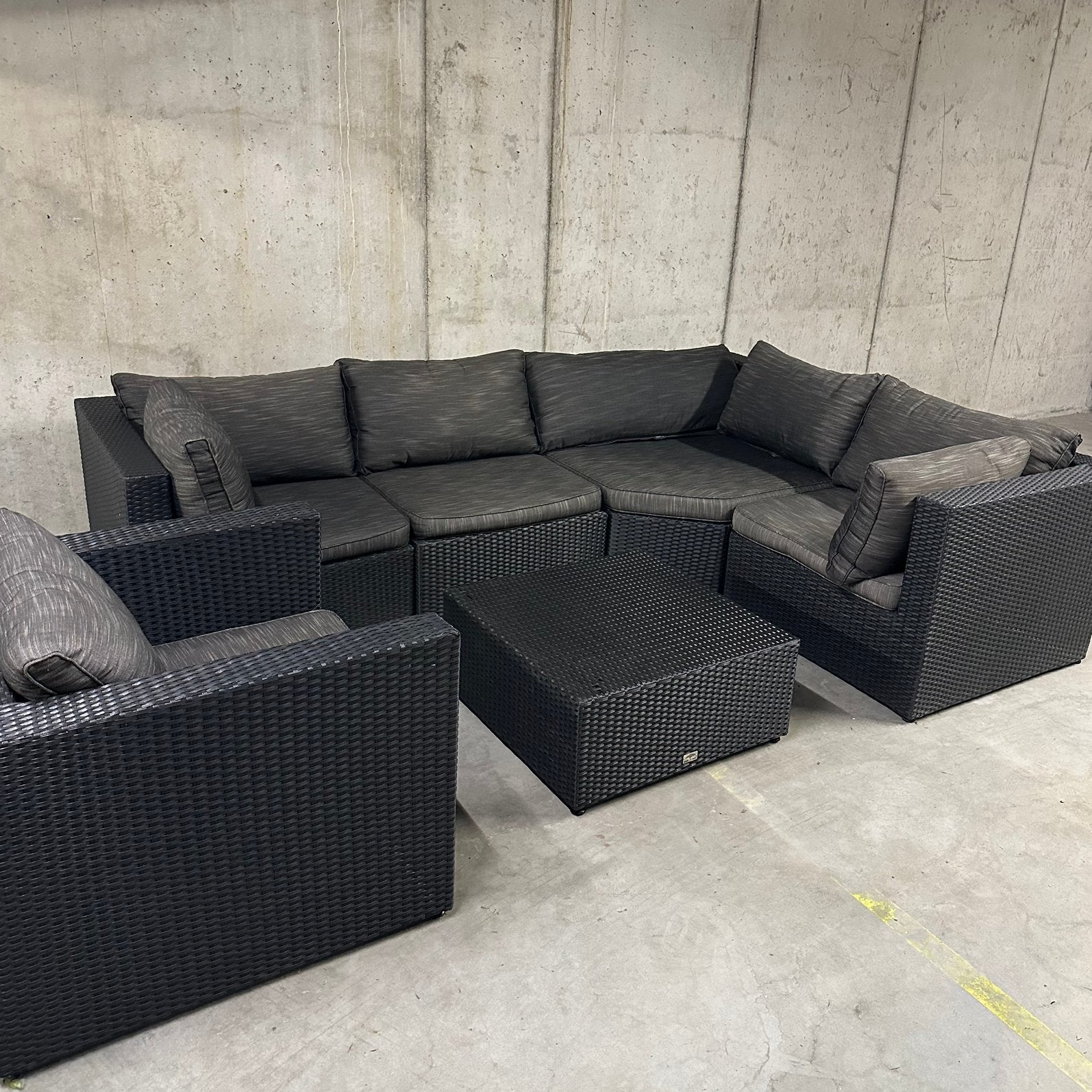 Loungeset, Osier, Hocker, Enlèvement, Utilisé