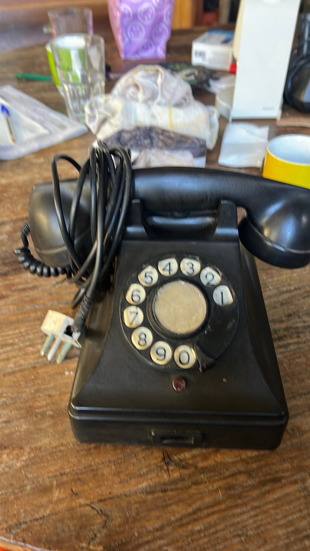 Oude telefoon   Vintage, Telecommunicatie, Ophalen, Gebruikt, Bakeliet