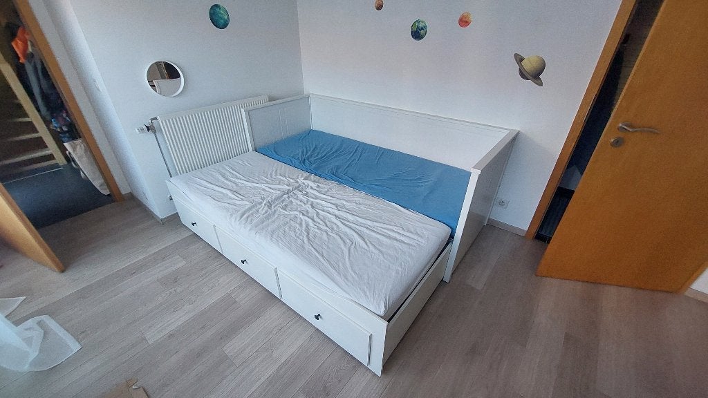 IKEA HEMNES Bed, 90 cm, Wit, Tweepersoons, Ophalen of Verzenden
