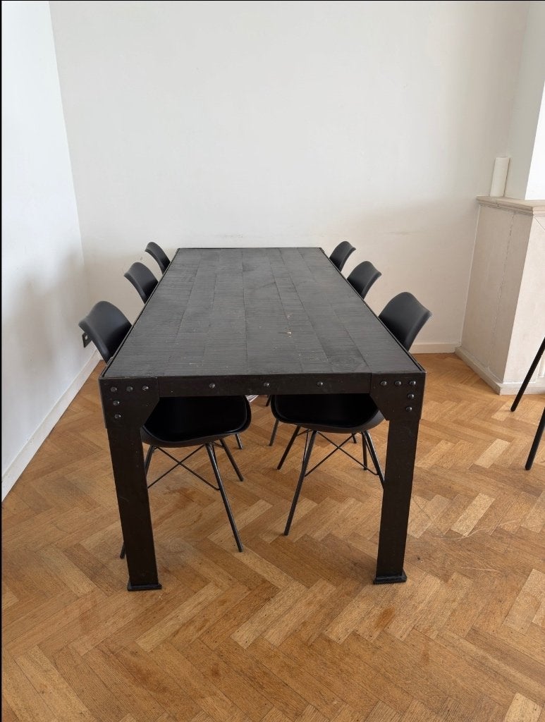 Eettafel en stoelen, Ophalen, Gebruikt, 100 tot 150 cm, 200 cm of meer
