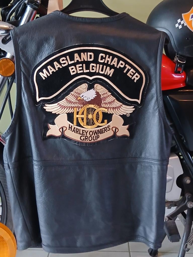mancave ,harley davidson,lederen vest,leder,reclamebord, Motoren, Kleding | Motorkleding, Ophalen, Harley-Davidson, Dames, Jas | leer