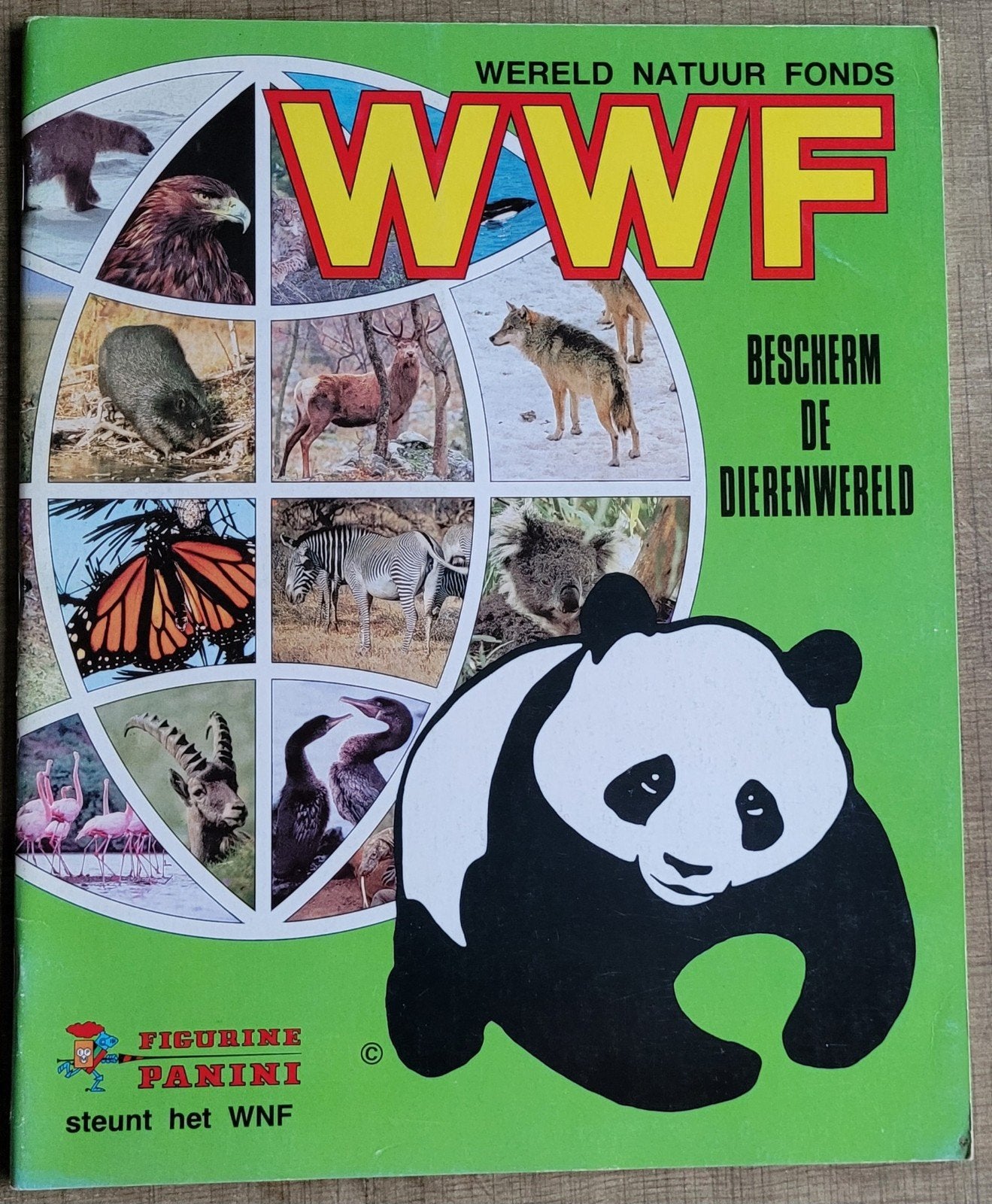 Oud Panini stickeralbum: WWF - Bescherm de dierenwereld, Ophalen of Verzenden, Gebruikt, Dier en Natuur