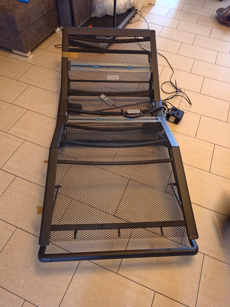 Elektrische lattenbodem Auping 90x200, Ophalen, 90 cm, Eenpersoons, Zo goed als nieuw