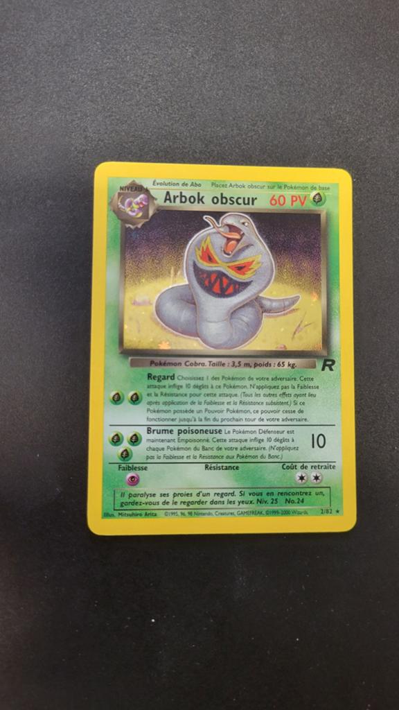 Pokémon Arbok Obscur 2/82 Édition 2 EX  Rocket Holo PSA, Enlèvement ou Envoi, Comme neuf, Cartes en vrac, Foil