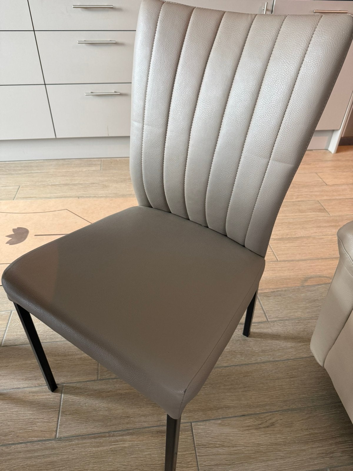 Lot de 6 chaises en cuir brun, Comme neuf, Brun, Enlèvement, Cinq, Six Chaises ou plus