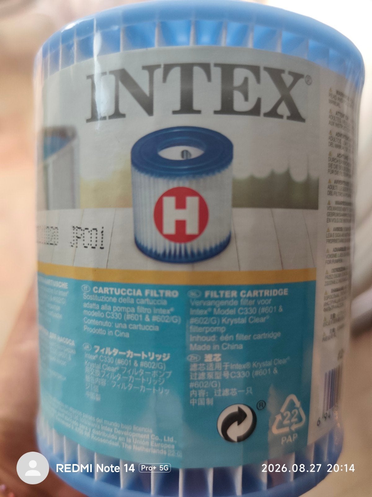 filter type H intex, Tuin en Terras, Zwembad-toebehoren, Ophalen, Nieuw, Filter