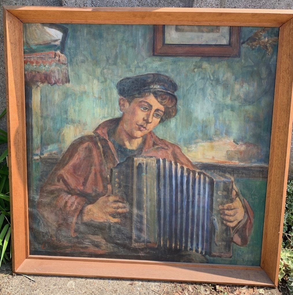 Emile Thysebaert 1873-1963 - GROTE schilderij olie op doek, Antiquités & Art, Portrait ou Personnes, Peinture à l'huile, Signé