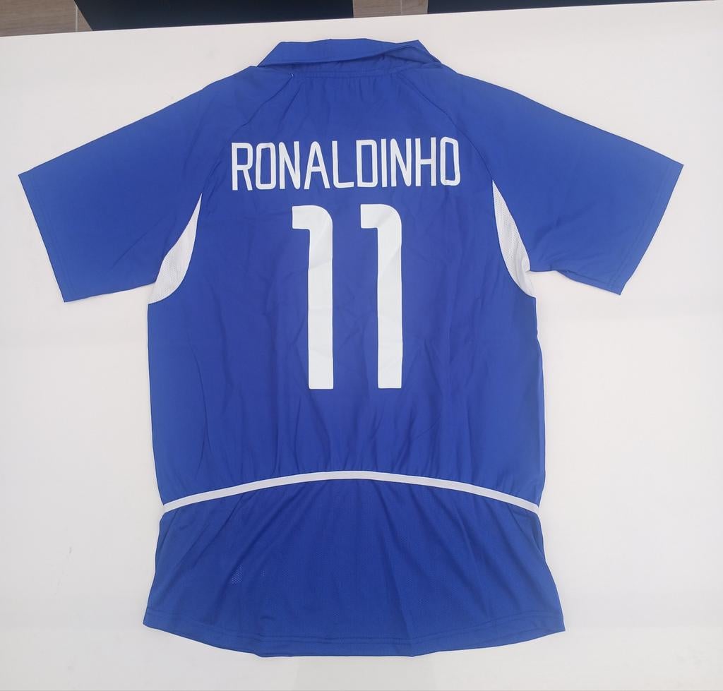 Ronaldinho Brazilië Shirt Blauw, Maat L, Ophalen of Verzenden, Nieuw, Shirt