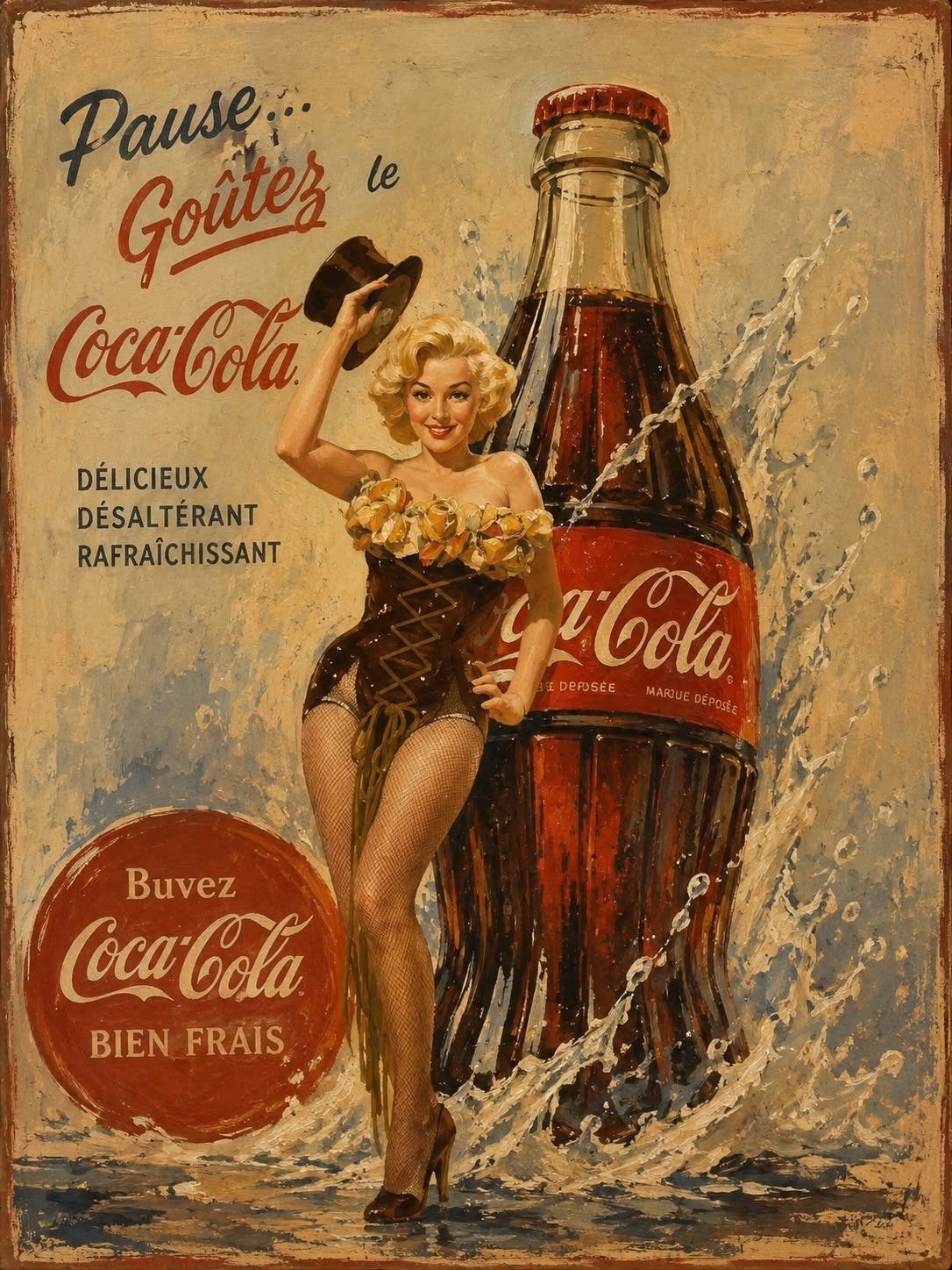 Metalen reclamebord Coca Cola 2 - retro vintage mancave, Ophalen of Verzenden, Nieuw, Reclamebord