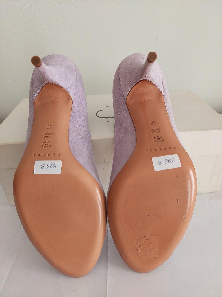 996B* Casadei - sexy luxe lavendelkleurige pumps leer (40), Pumps, Overige kleuren, Verzenden, Nieuw