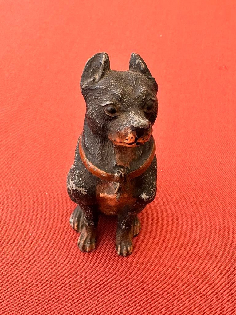 Antieke Boston Terrier spaarpot, Verzamelen, Ophalen