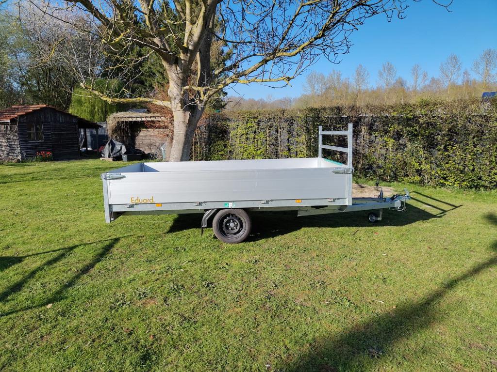 Eduard plateau aanhangwagen enkelas ongeremd 311x160, Auto diversen, Aanhangers en Bagagewagens, Ophalen of Verzenden, Zo goed als nieuw