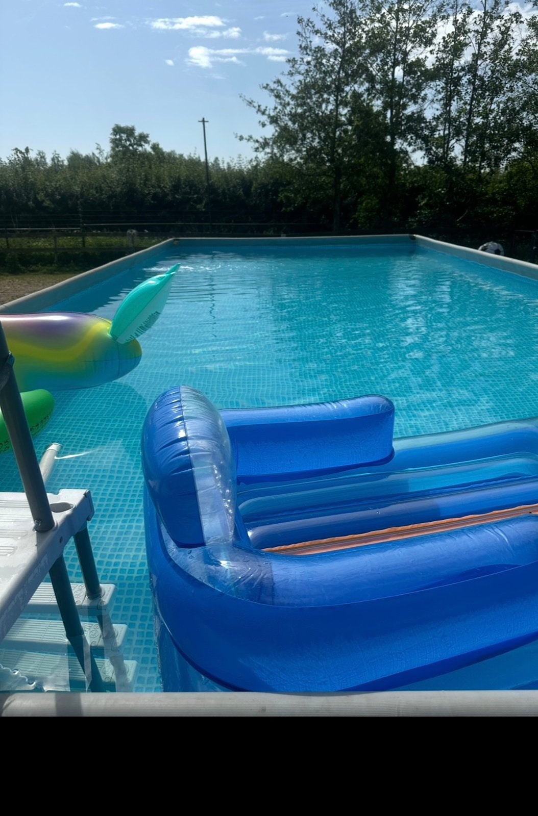 Intex zwembad 10x5, Tuin en Terras, Gebruikt, 300 cm of meer, Rechthoekig, Ophalen