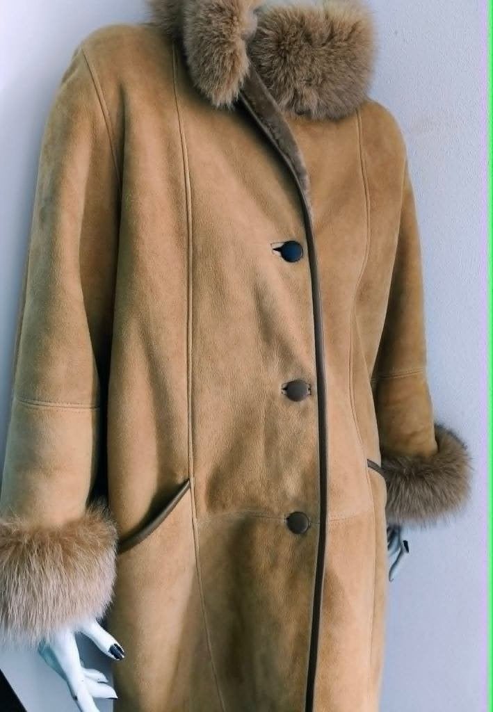 Manteau mouton retourné Antoine Paris M, Vêtements | Femmes, Taille 38/40 (M), Enlèvement ou Envoi, Antoine Paris, Brun