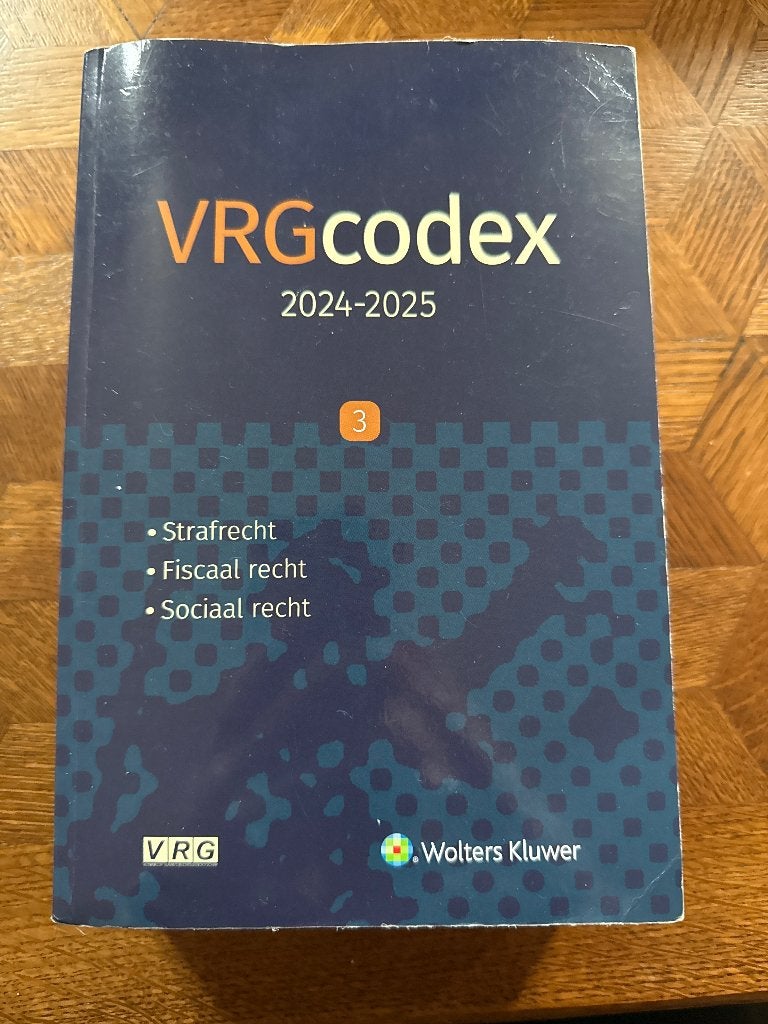 VRG codex, Enlèvement ou Envoi, Utilisé, Enseignement supérieur professionnel, Wolters Kluwer