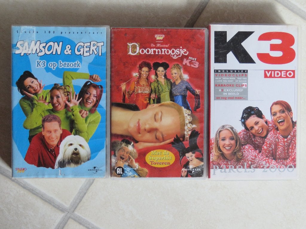 K3   (OG'S)   VHS VIDEOBANDEN, À partir de 6 ans, Utilisé, Néerlandais, VHS