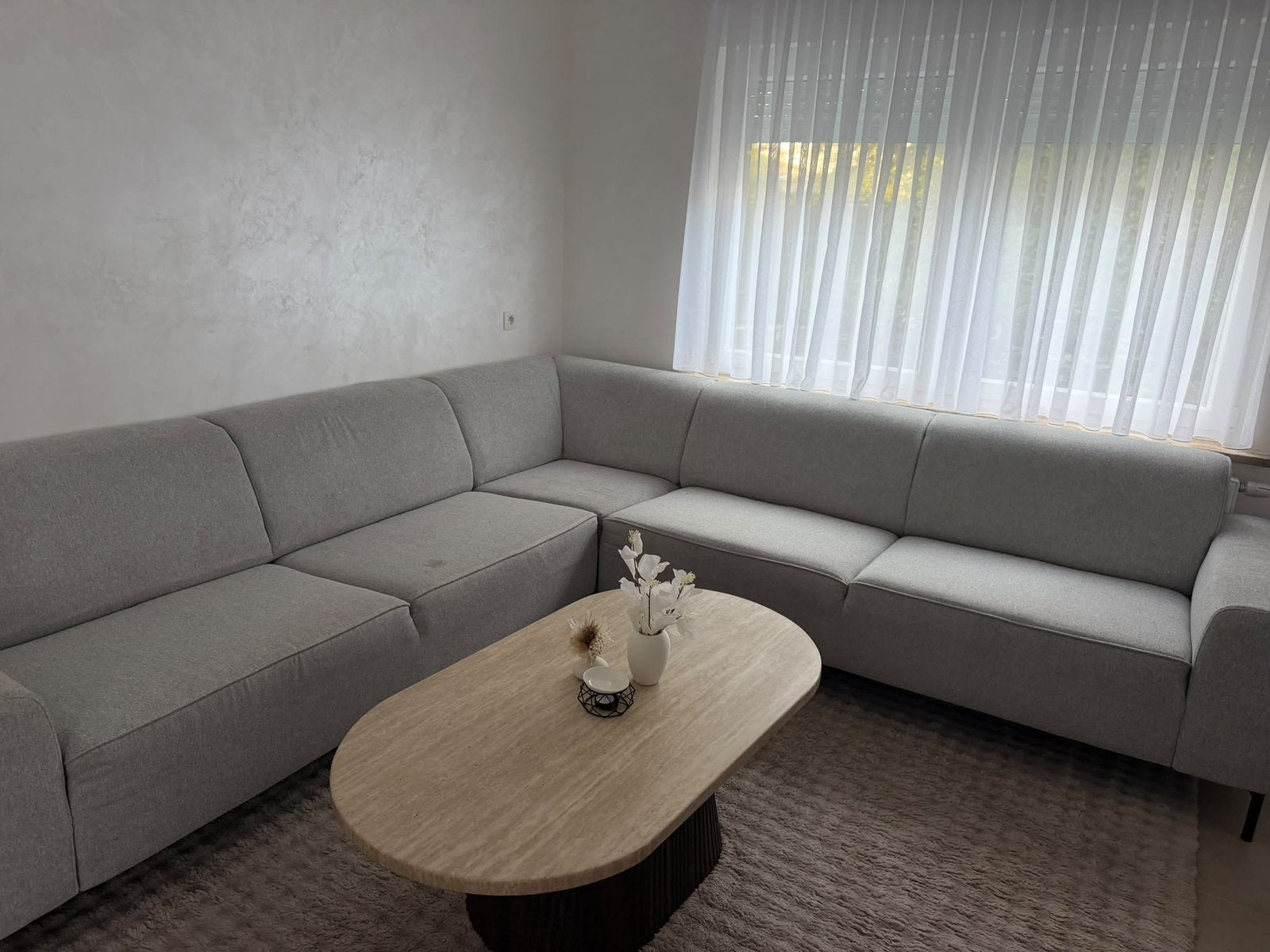 Hoekzetel te koop, Huis en Inrichting, Ophalen, Gebruikt, Stof, Modern