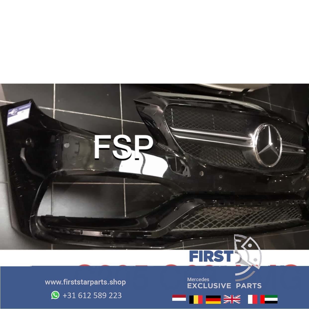 C205 W205 C63 AMG Coupé Cabrio VOORBUMPER + GRIL Mercedes C, Utilisé, -, Avant, -