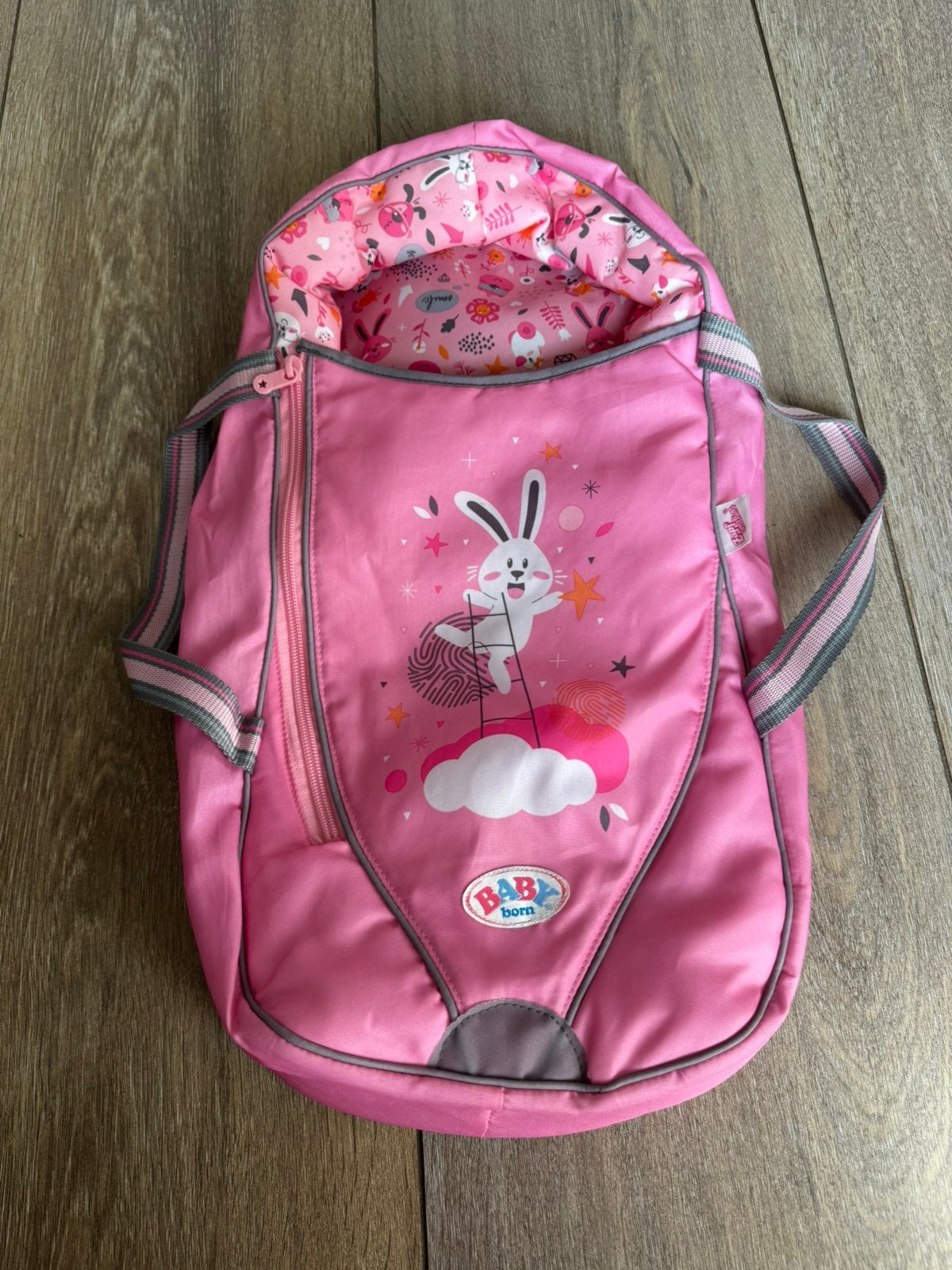 BABY born 2-in-1 draagzak en slaapzak met een konijnenprint, Ophalen of Verzenden, Gebruikt, Overige typen