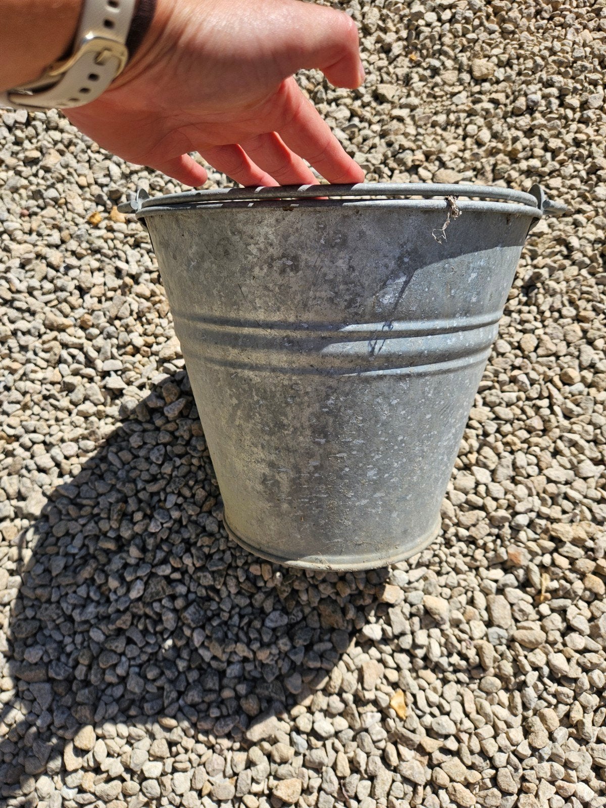 zinken emmer als bloempot, Tuin en Terras, Ophalen