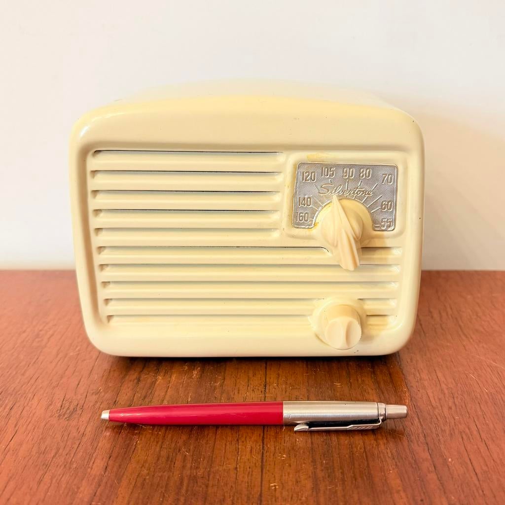 VINTAGE BUIZENRADIO SILVERTONE 8003 1940’s AMERIKAANS RADIO, Antiek en Kunst, Verzenden