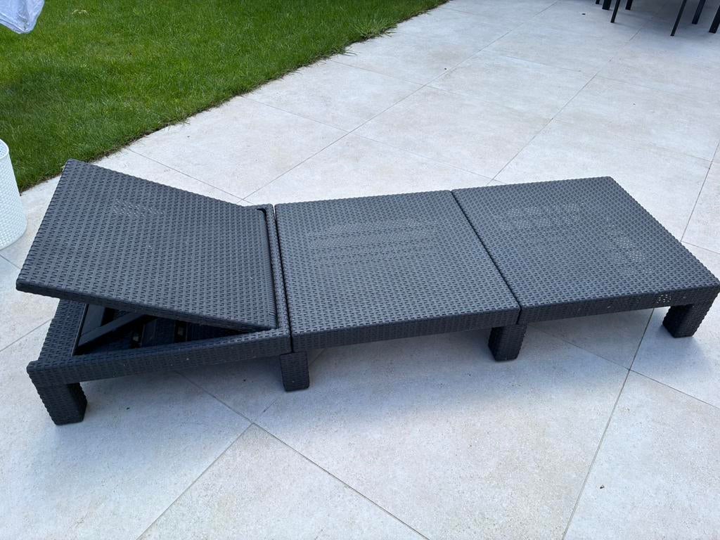 Allibert ligbed met kussen, Jardin & Terrasse, Chaises longues, Enlèvement, Comme neuf, Synthétique, Réglable
