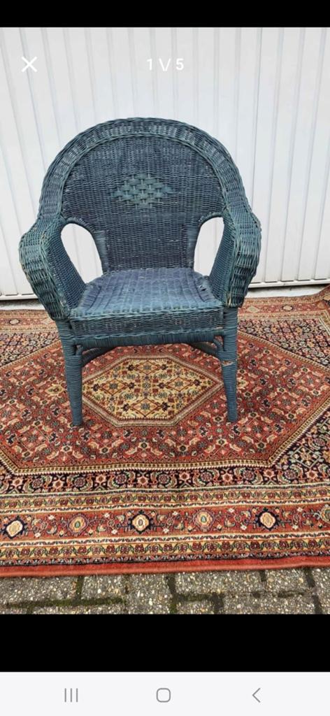 Prachtige vintage rotan stoel, Antiek en Kunst, Ophalen