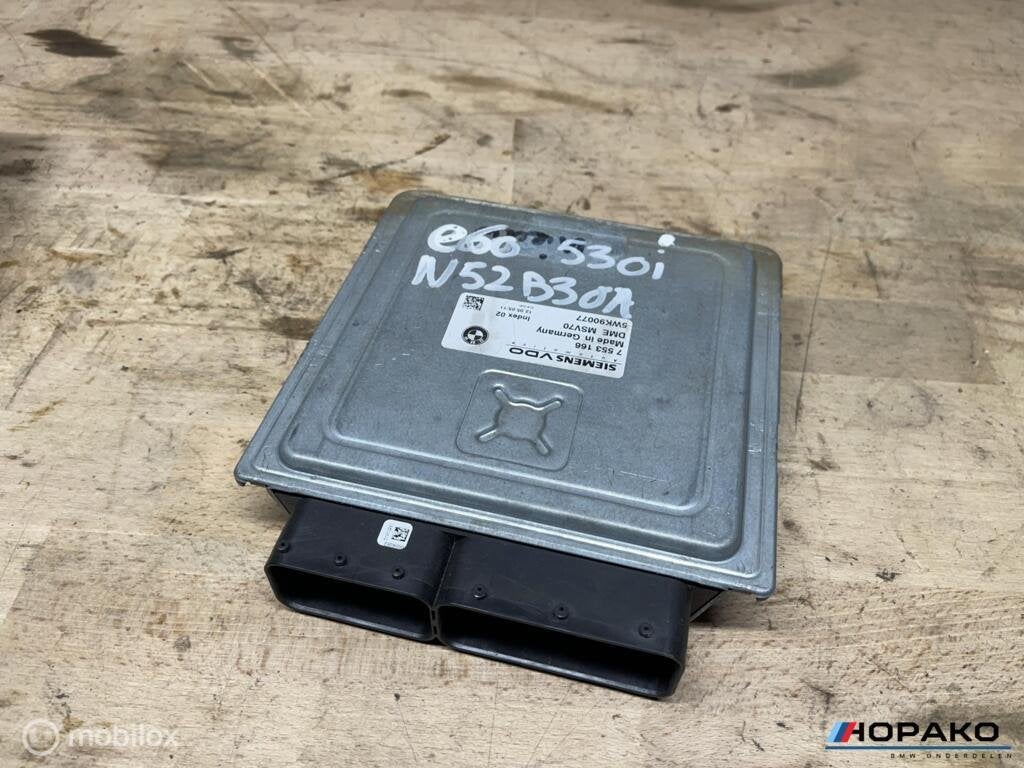 ECU / Motorcomputer BMW 5 serie e6x 7553166 | MSV70, Enlèvement ou Envoi, Einsteinlaan 5, rijswijk, Bmw, Utilisé