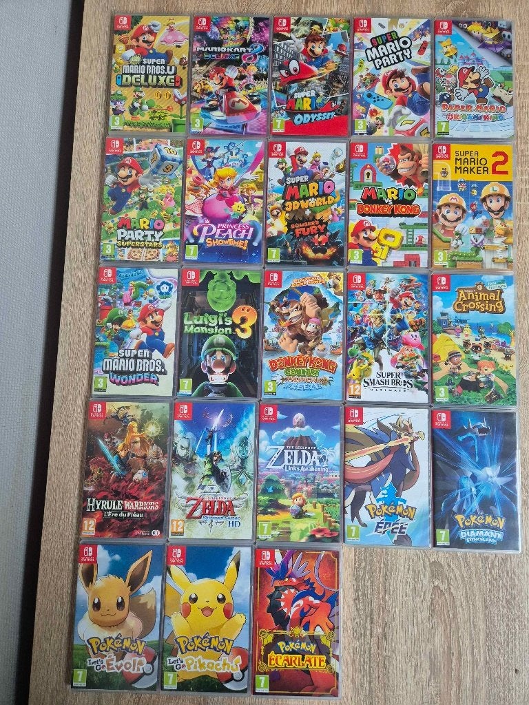 Verschillende switch-games, Ophalen, Zo goed als nieuw