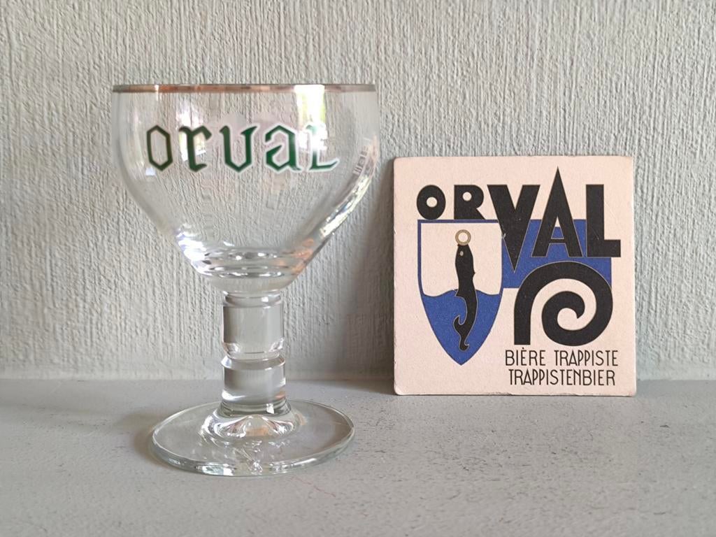Origineel Orval proevertjesglas, groene letters, Ophalen of Verzenden