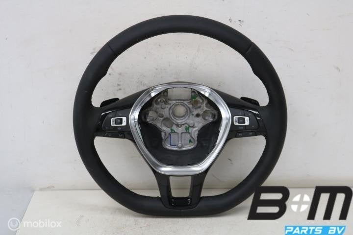 Leder multifunct. stuur + flippers VW Golf 7 5G0419091BG, Auto-onderdelen, Gebruikt